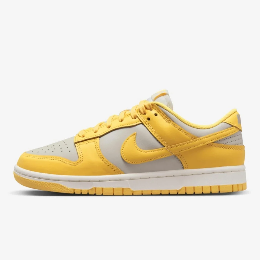 Nike Dunk Low Bright Yellow and Gray Sneakers - Picture 2 of 10